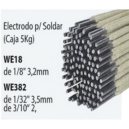 ELECTRODO PARA SOLDAR DE 3/32 PULGADAS 25MM (CAJA 5KG) WEQUP Ferreteria