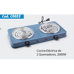 COCINA ELÉCTRICA DE 2 QUEMADORES 2000 WATTS WEQUP