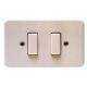Interruptor doble para empotrar Ferreteria