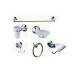 Juego de accesorios de 6 Piezas para baños serie 2500 Ferreteria
