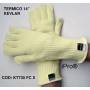 Guante térmico tejido Kevlar original Dupont de 14 con forro amarillo Ferreteria