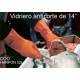 Guante Vidriero anticorte impermeable, de 14" color naranja Ferreteria
