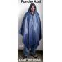 Impermeable tipo poncho PVC 0,10 milímetro ISO-marina Eco Ligero, color azul