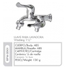 Llave Para Lavadora 1/2 Pulgada En ABS Manilla Luna 1/4 Vuelta Ferreteria