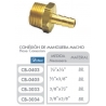 Conexion Manguera Macho 1/2 NPT X 3/8 Pulgada Espiga (Bronce) Ferreteria